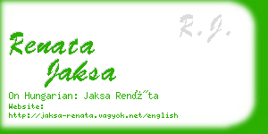 renata jaksa business card